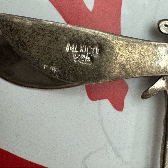 Vintage Mexico Sterling Silver 925 Dragonfly Brooch Pin Figural Fine Jewelry - Picture 7 of 9